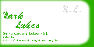mark lukes business card